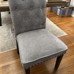 Set Of 4 Fabric Dinning Chairs