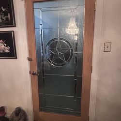 Texas Star Glass Door 