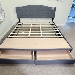 King Size Platform Bed Frame 