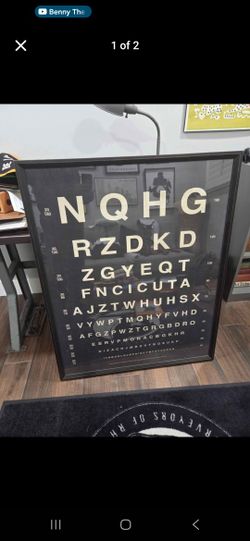 Restoration Hardware Vintage Eye Chart Decor