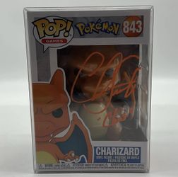 CHRISTOPHER COREY SMITH Signed #843 Charizard Funko POP PSA Sticker AUTO Pokemon