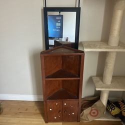 Door Mirror $5 And Corner Shelf $5