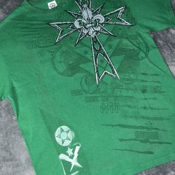 Green Affliction Style T Shirt-  Y2K