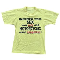 Vintage Motorcycle & Sex Shirt Single Stitch Size Large