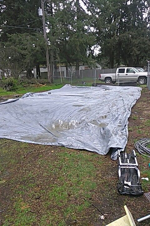 Harbor Freight Tools silver heavy duty tarp