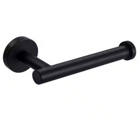Matte black toilet paper holder