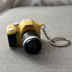 Yellow Mini Camera Keychain 