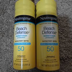 Neutrogena Beach Defense Spf 50 Spray Both For $8