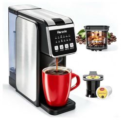 Horavie Single Serve Coffee Maker with Built-in Grinder