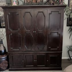 Large Beautiful TV Armoire With Hideaway Doors