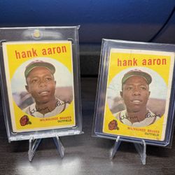 1959 Hank Aaron Topps Cards Vintage