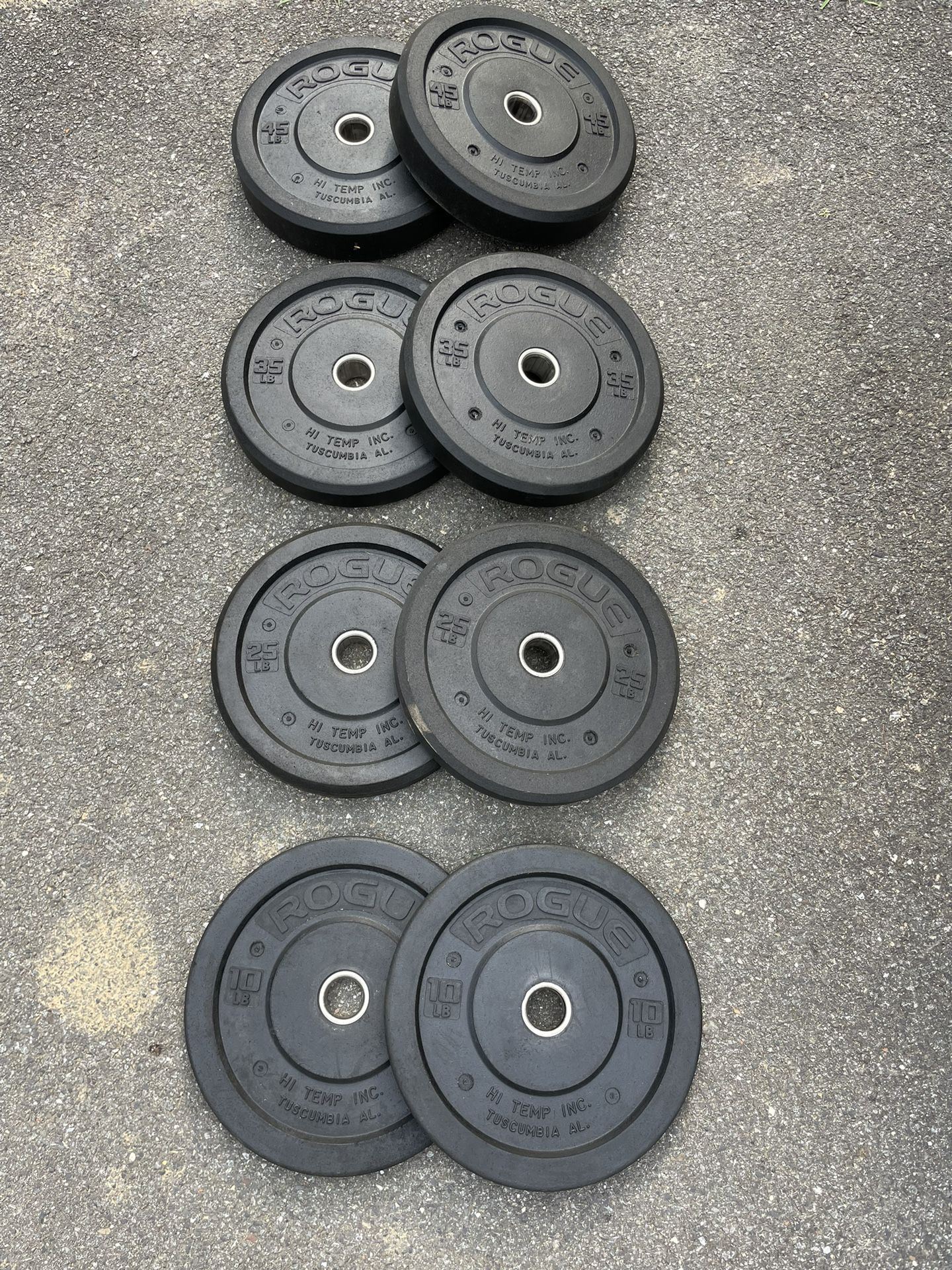 Rogue Hi Temp Bumper Plate Set