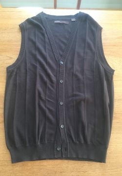 Perry Ellis Mens Button Down Sweater Vest Size Large