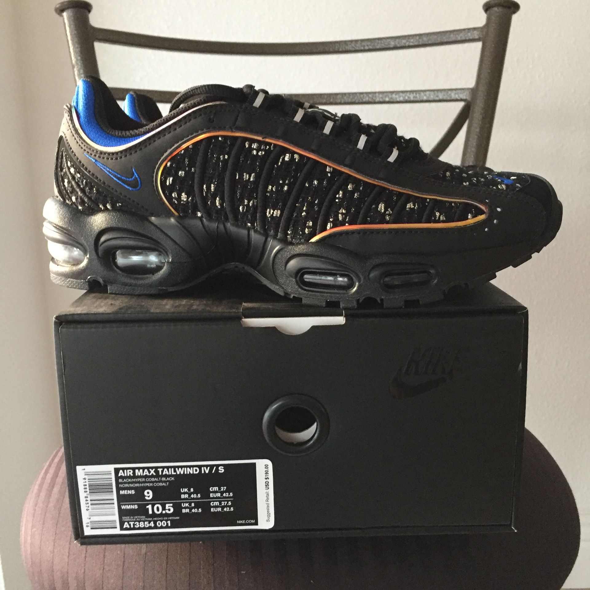 NEW Nike Air Max Tailwind Supreme Black