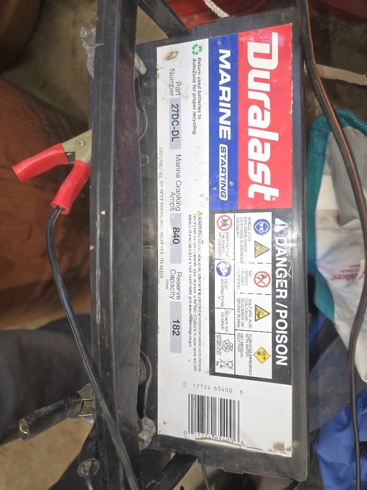 Marine Battery Excellent Shape.- $75 Firm