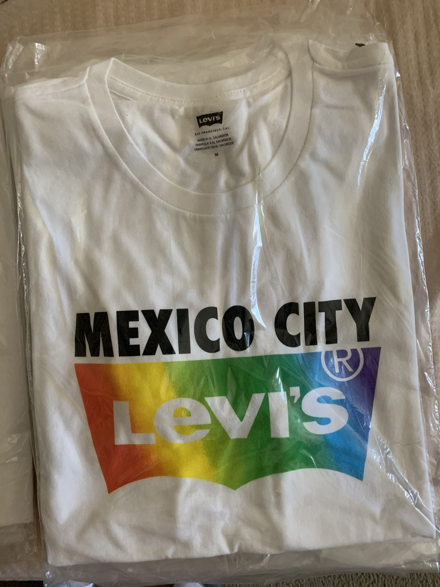 Levi's - Pride - Rainbow - T-Shirt -(New)  Mexico City. Still In The Plastic It Came In  (Medium)