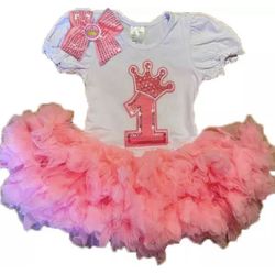 Princess Birthday Party 1st Tutu Dress Pink