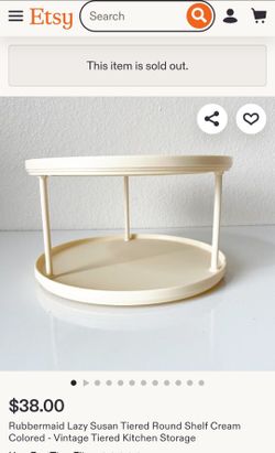 VINTAGE RUBBERMAID 2- TIER LAZY SUSAN'S