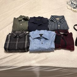 6 Camisetas De Vestir Excelente Condición, Talla M De Hombre &40 Por Las 6