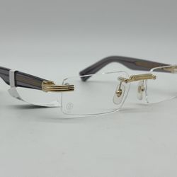 PREMIERE C DE CARTIER C DECOR RIMLESS EYEGLASSES NEW GENUINE CT0537O ~$1325