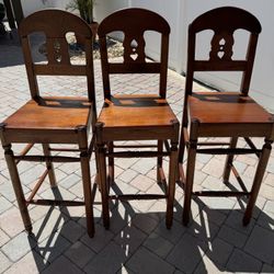 4 Wood Chairs 