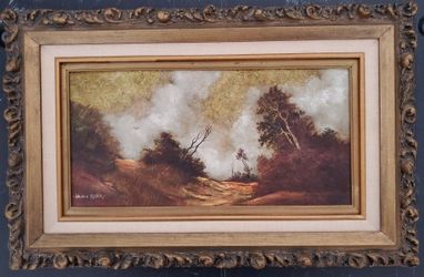 Wallace Fisher , Framed Landscape, Oil Painting