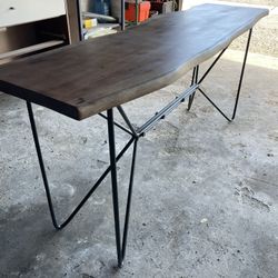 Live wood edge Console Table 