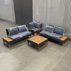 Navy Outdoor Sectional Patio Furniture Set