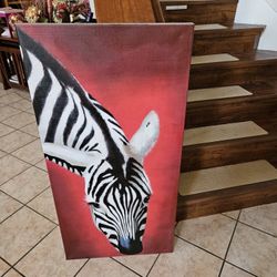 Canvas Zebra Painting