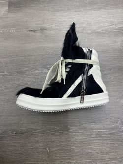 Rick Owens Ramones High-Top Sneakers Black White