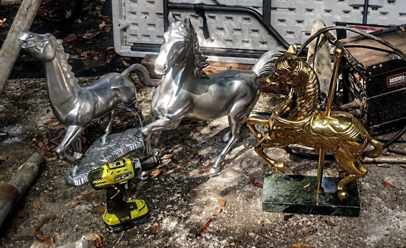 Vintage Brass Statues 