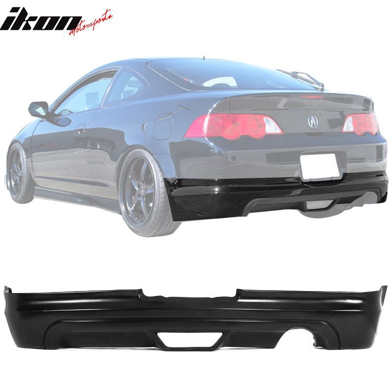 Fits 2002-2004 Acura RSX Mugen Style PU Rear Lower Bumper Lip Diffuser Spoiler Kit