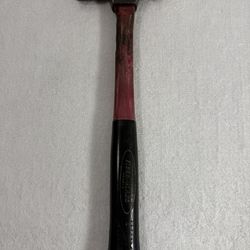 Plumb FAM 32oz Ball Peen Hammer Red Fiberglass Handle Vintage Made in USA 