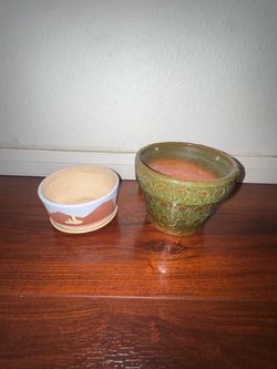 Set of 2 Ceramic Plant Pots