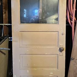 Vintage Wood Door with Window