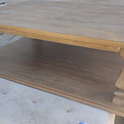 RUSTIC SOLID WOOD LARGE COFFEE TABLE 