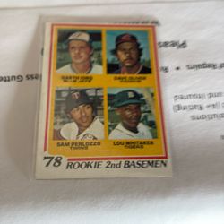 1978 Lou Whitaker Rookie Card#704!nice Shape!