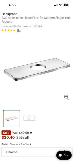 Faucet Base Plates Polished Chrome Hansgrohe