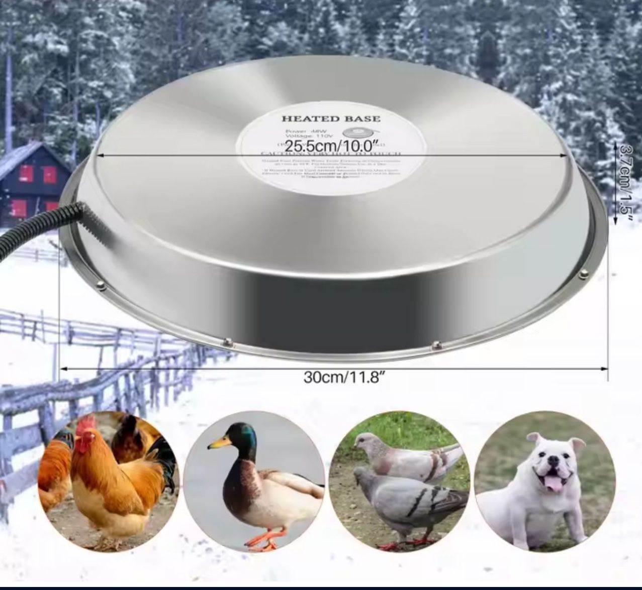 Chicken Water Heater Durable Poultry