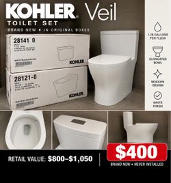American Standard Veil Elongated Toilet Bowl White