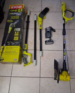 Ryobi Pole saw and Weedeater $135
