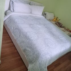 IKEA MALM Queen Bed Frame with 4 Storage Boxes White