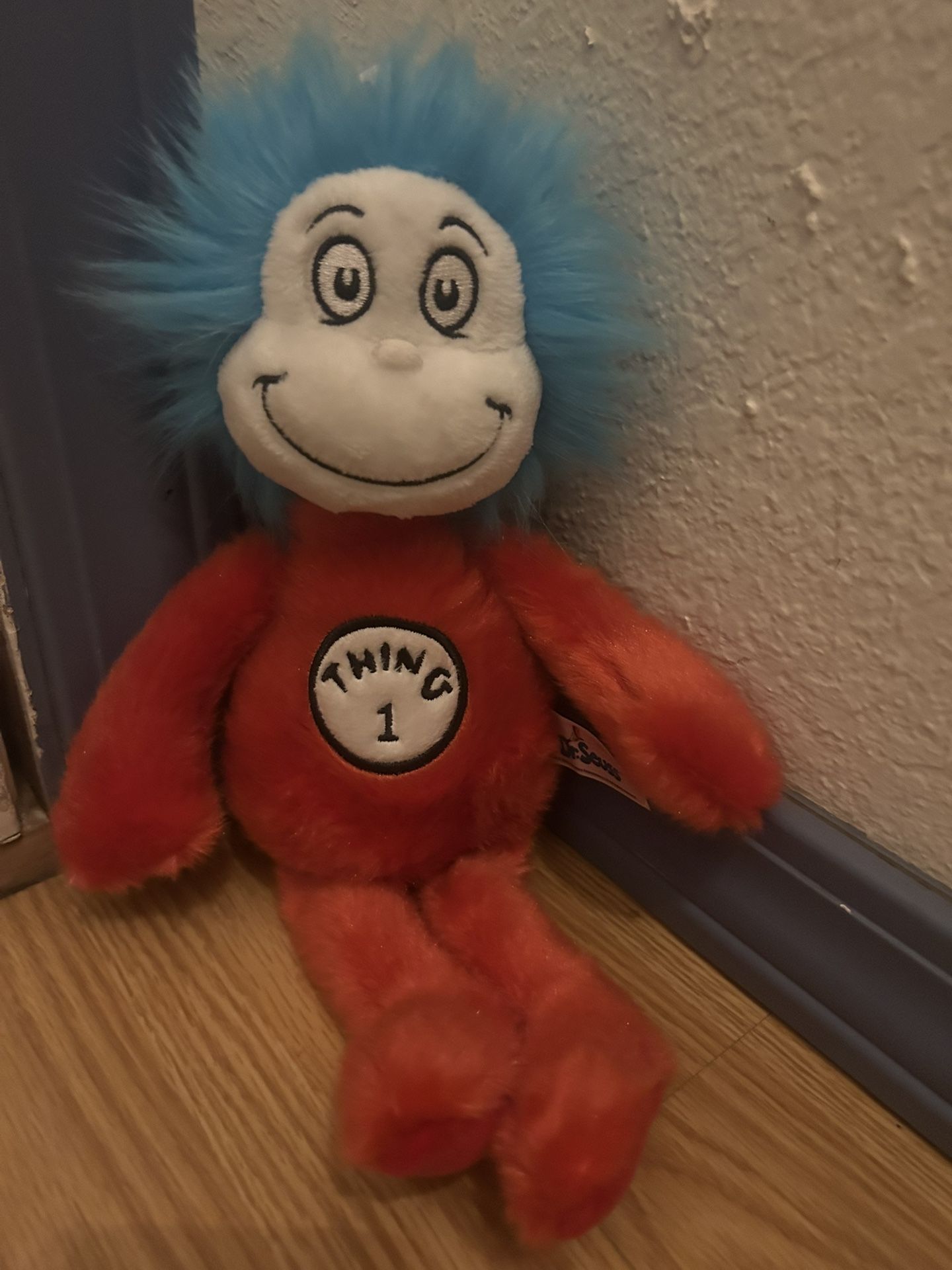Dr. Seuss Aurora Plush Stuffed Animal Toy THING 1 From Cat In The Hat 12" Tall