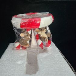 Xmas Mice Candleholder