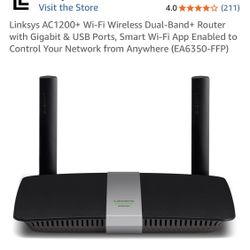 Linksys AC1200+ Wi-Fi Wireless Dual-Band+ Router with Gigabit & USB Ports, Smart Wi-Fi App Enabled to Control Your Network from Anywhere (EA6350-FFP)