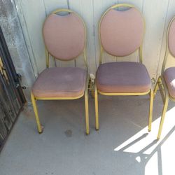 2 Chairs Cloth Covered 