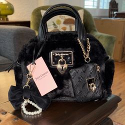 Juicy Couture Liquorice Fur Duffle Set
