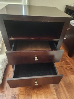 Wood Dresser And Nightstands