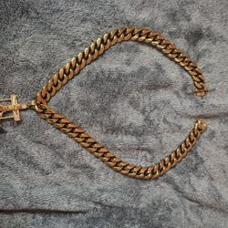 Cadena Cubana 14 K GP No Se Pone Negra 2 Años Con Migo