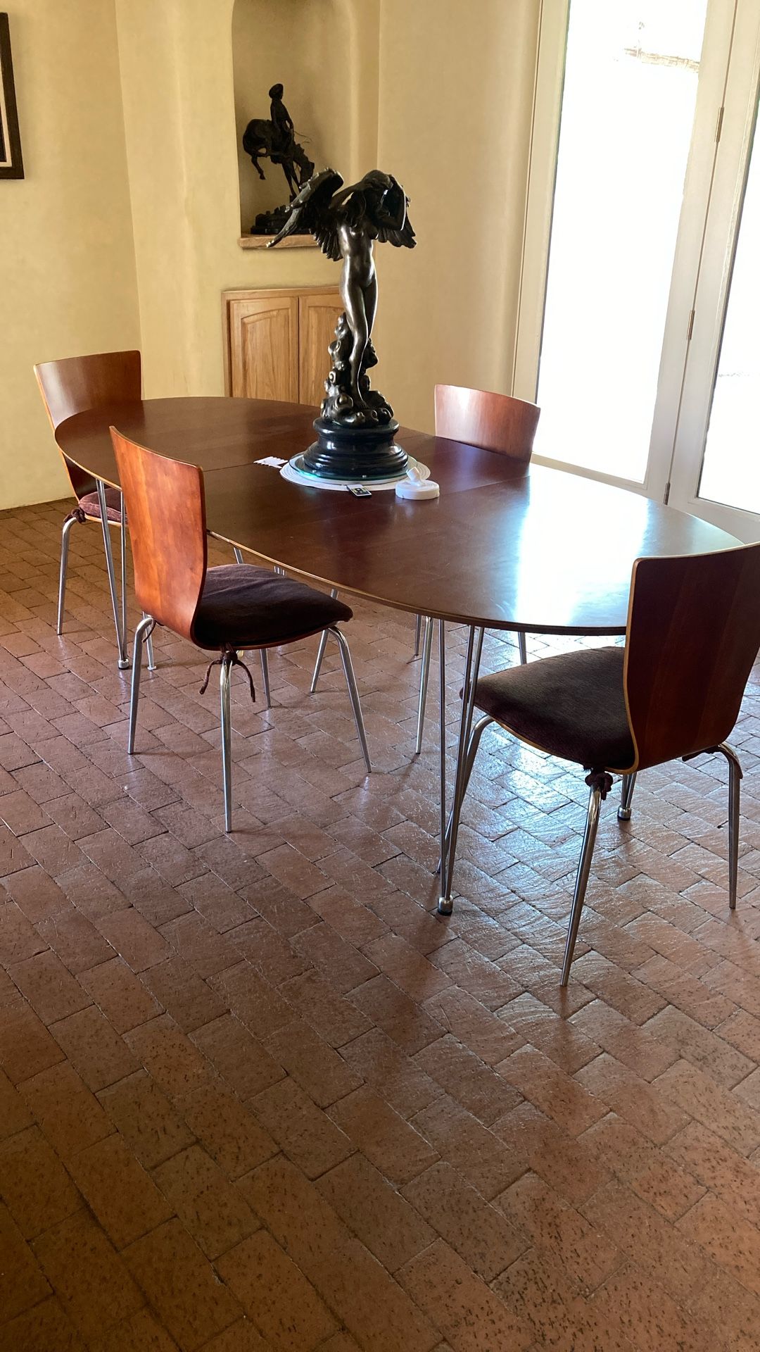 Scandanavian Design Dining Room Set With Chairs - 87” L X 39.5” W X 29” H